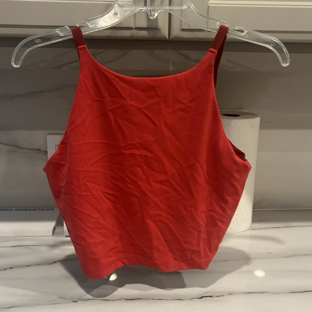 High neck conscious crop (L)